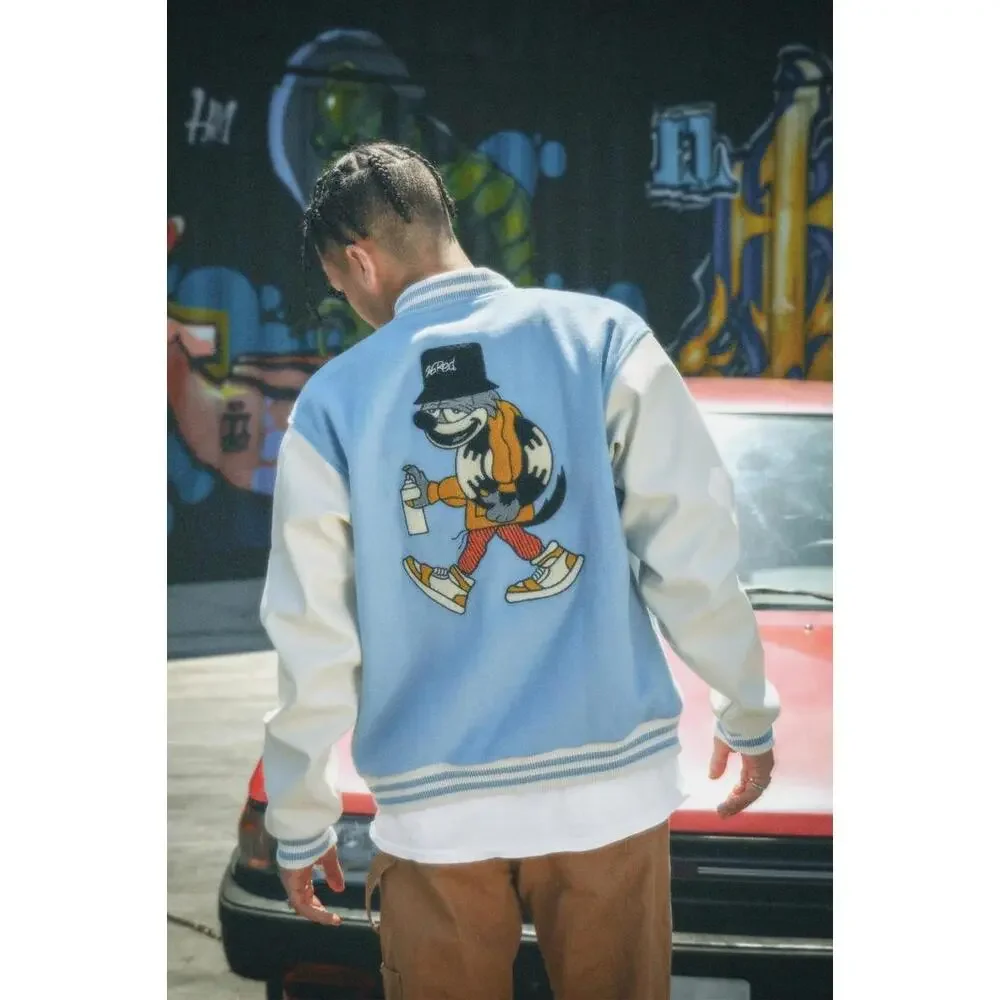 Twenty Six Red Retro Cat Varsity Jacket Sz L. Sold Out! - Picture 9 of 9